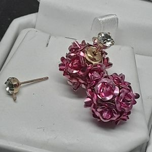 bouquet of roses earrings